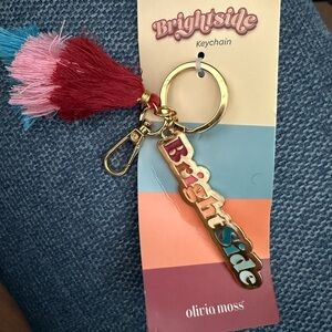 Olivia M Brightside Multicolor Keychain with Gold Accent